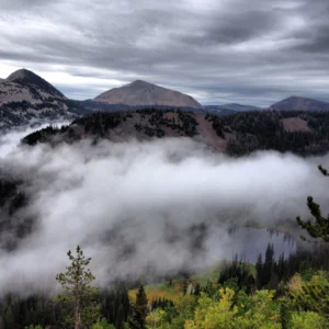 Nature mountain with snow